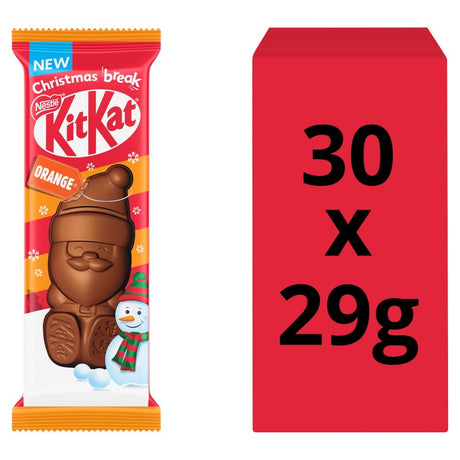 KitKat Santa Orange Chocolate Filled Figure - Chocolat de Noël - 30 x 29g (870g)