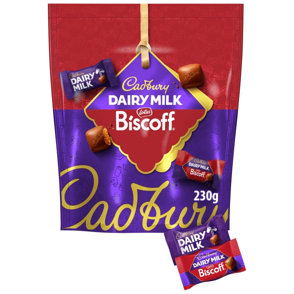 Cadbury Dairy Milk & Biscoff Chocolate Pouch - Chocolat de Noël - 230g