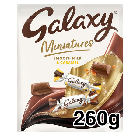 Galaxy Mini Caramel & Milk Chocolate Bars Pouch - Chocolat de Noël - 260g