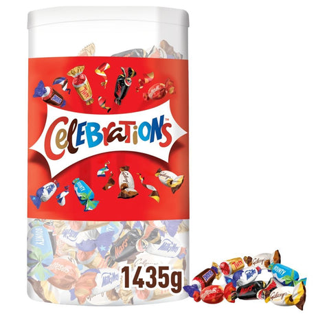 Celebrations Milk Chocolates & Biscuit Bars Tube - Chocolat de Noël - 1,44kg
