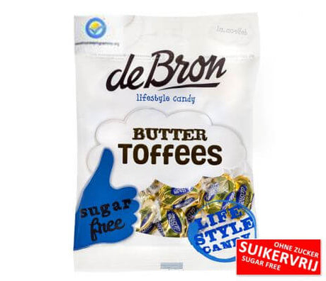 Caramels au Beurre sans sucre sachets - De Bron - 12x70g