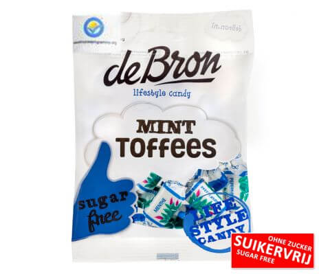 Caramels Menthe sans sucre sachets - De Bron - 12x90g