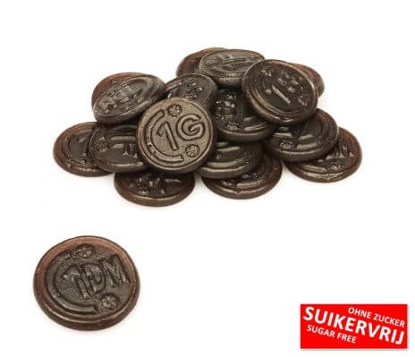 Pièces Réglisse Menthe sans sucre - De Bron - 5x1kg