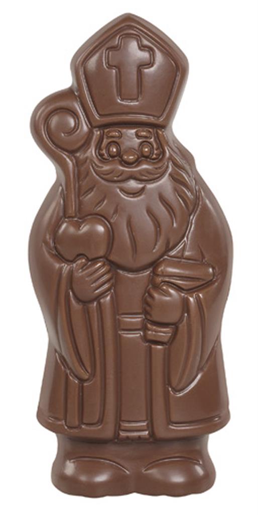 Saint-Nicolas Souriant Chocolat Lait 12cm - De Schutter - 40x50g