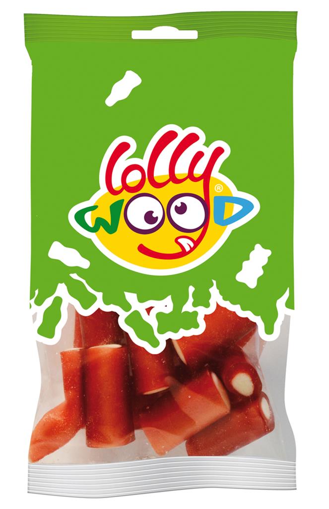 Mini sachets Bâtons Fraise - Lollywood - 24x60g