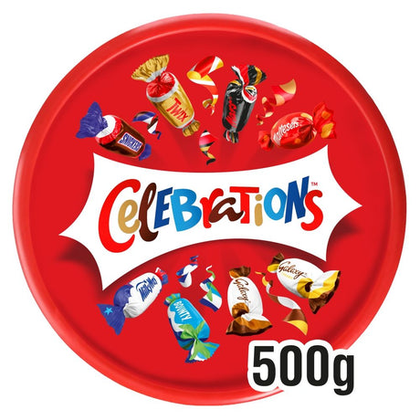 Celebrations Milk Chocolate & Biscuit Bars Sharing Tub - Chocolat de Noël - 500g