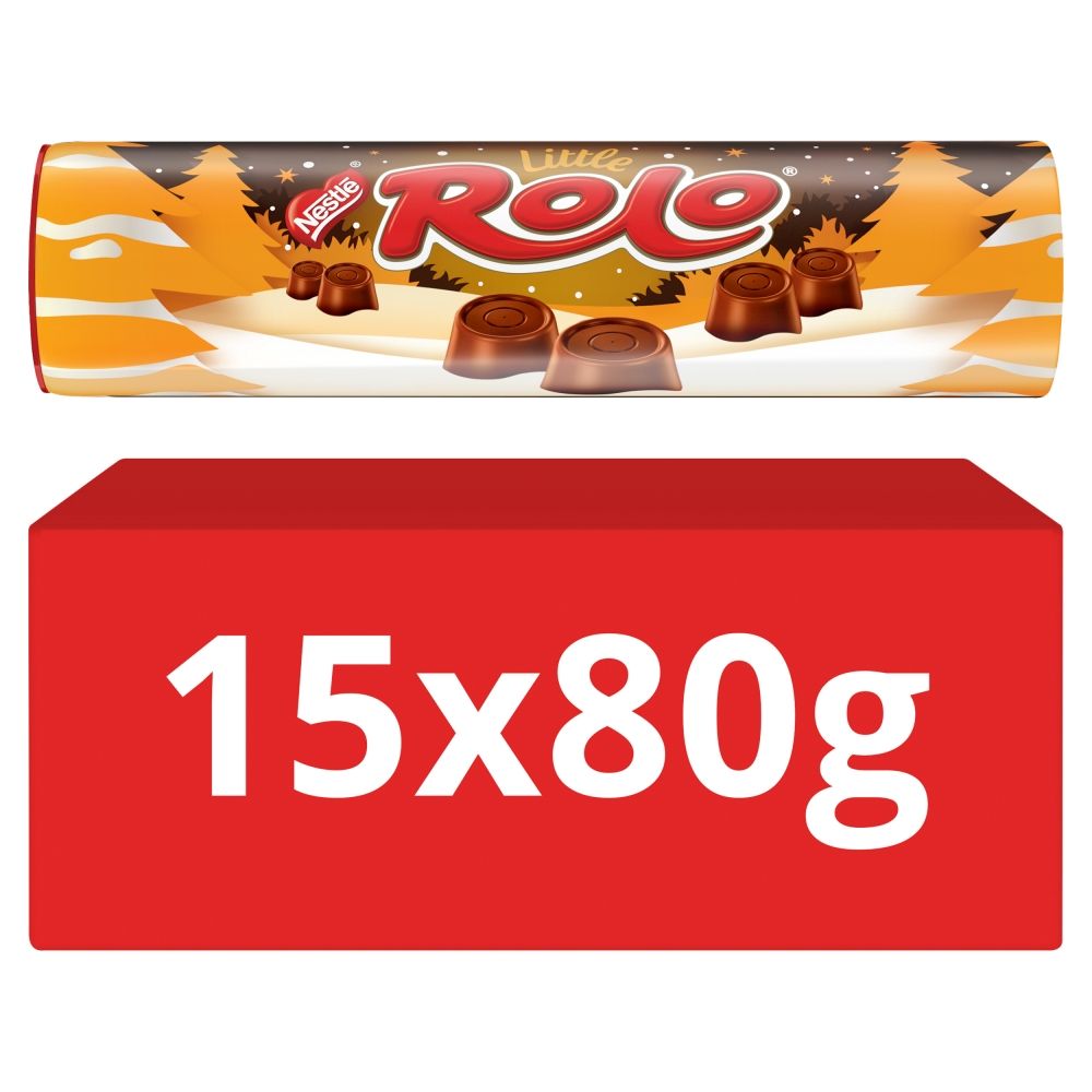 Little Rolo Milk Chocolate Giant Tube - Chocolat de Noël - 15 x 80g (1,2kg)