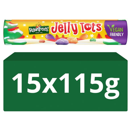 Rowntree’s Jelly Tots Sweets Giant Tube - Bonbons de Noël - 15 x 115g (1,73kg)