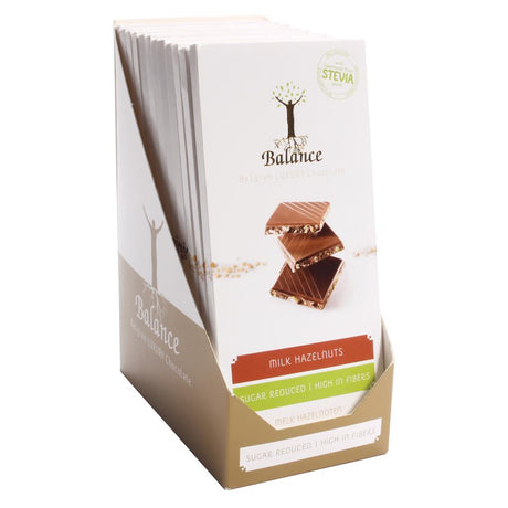 Tablettes Luxe Lait Noisettes à la Stévia - Balance - 12x85g