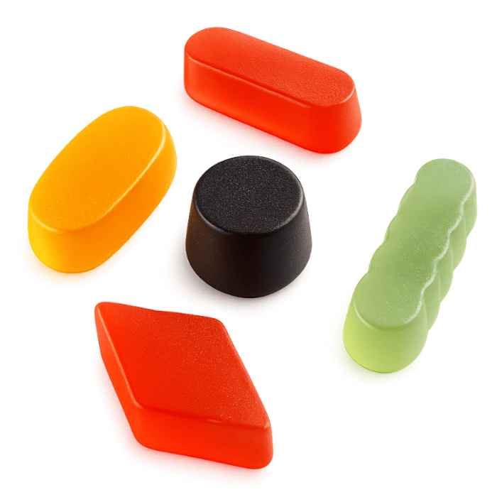 Gommes aux fruits anglaises sans sucre - Bonbons Suédois - 2kg