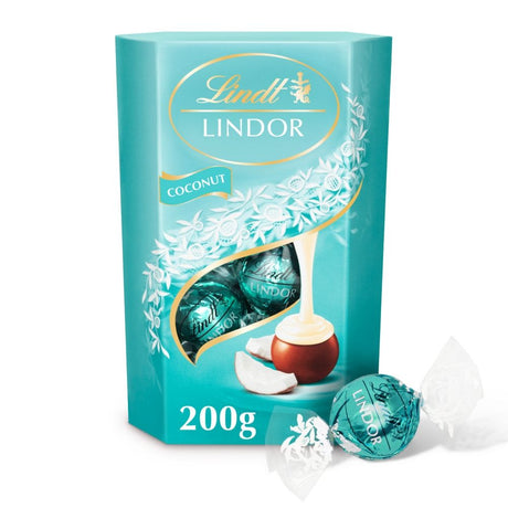 Lindt Lindor Coconut Chocolate Truffles Box - Chocolat de Noël - 200g