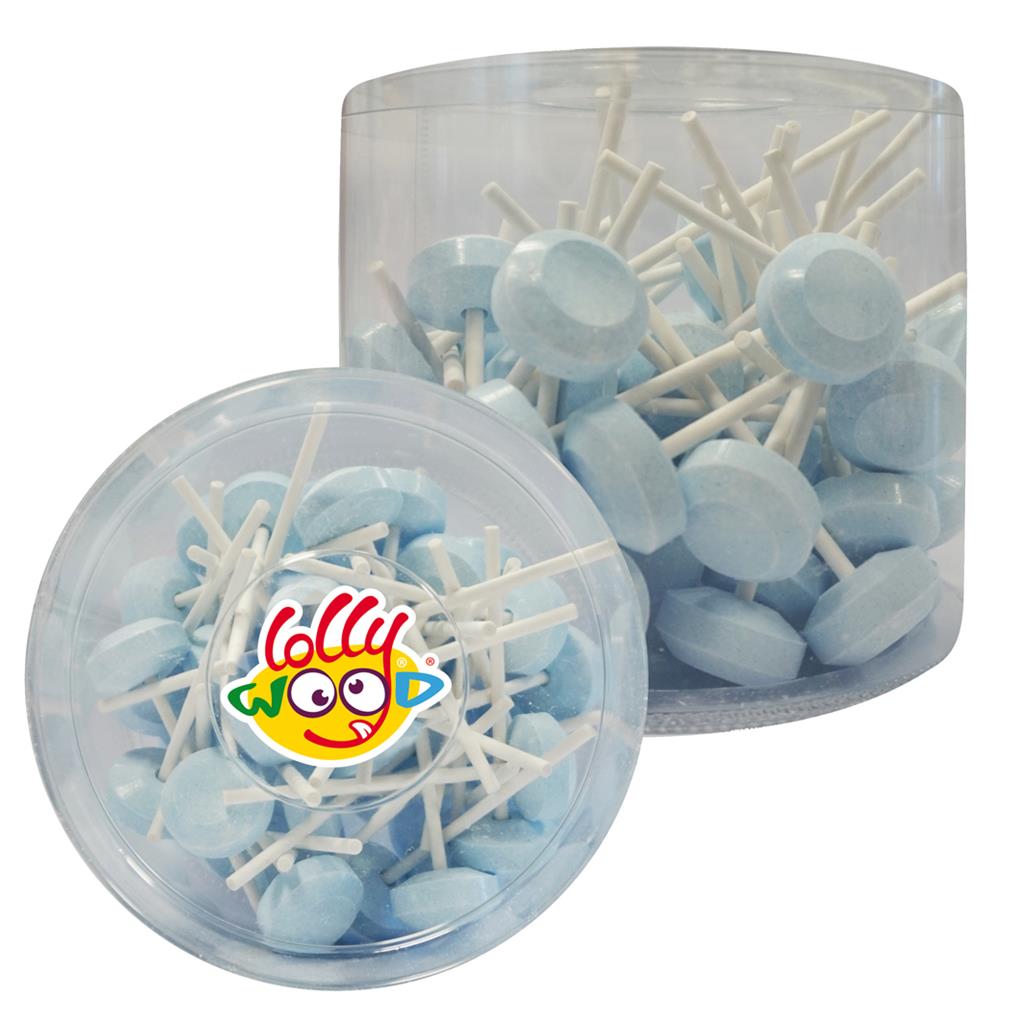 Sucettes Dextrose Bleues en tubo - Lollywood - 500g