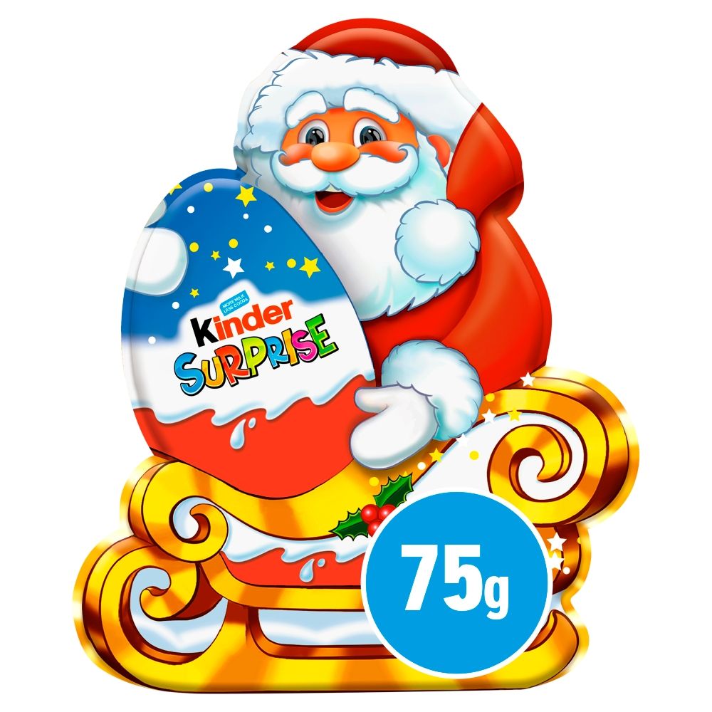 Kinder Surprise Milk Chocolate Santa Christmas Gift With Toy - Chocolat de Noël - 75g