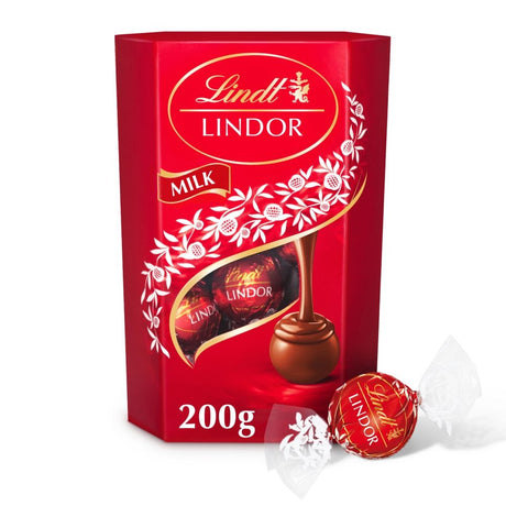 Lindt Lindor Milk Chocolate Truffles Box - Chocolat de Noël - 200g