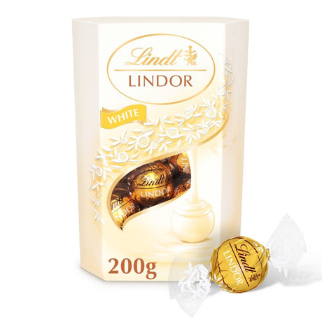 Lindt Lindor White Chocolate Truffles Box - Chocolat de Noël - 200g