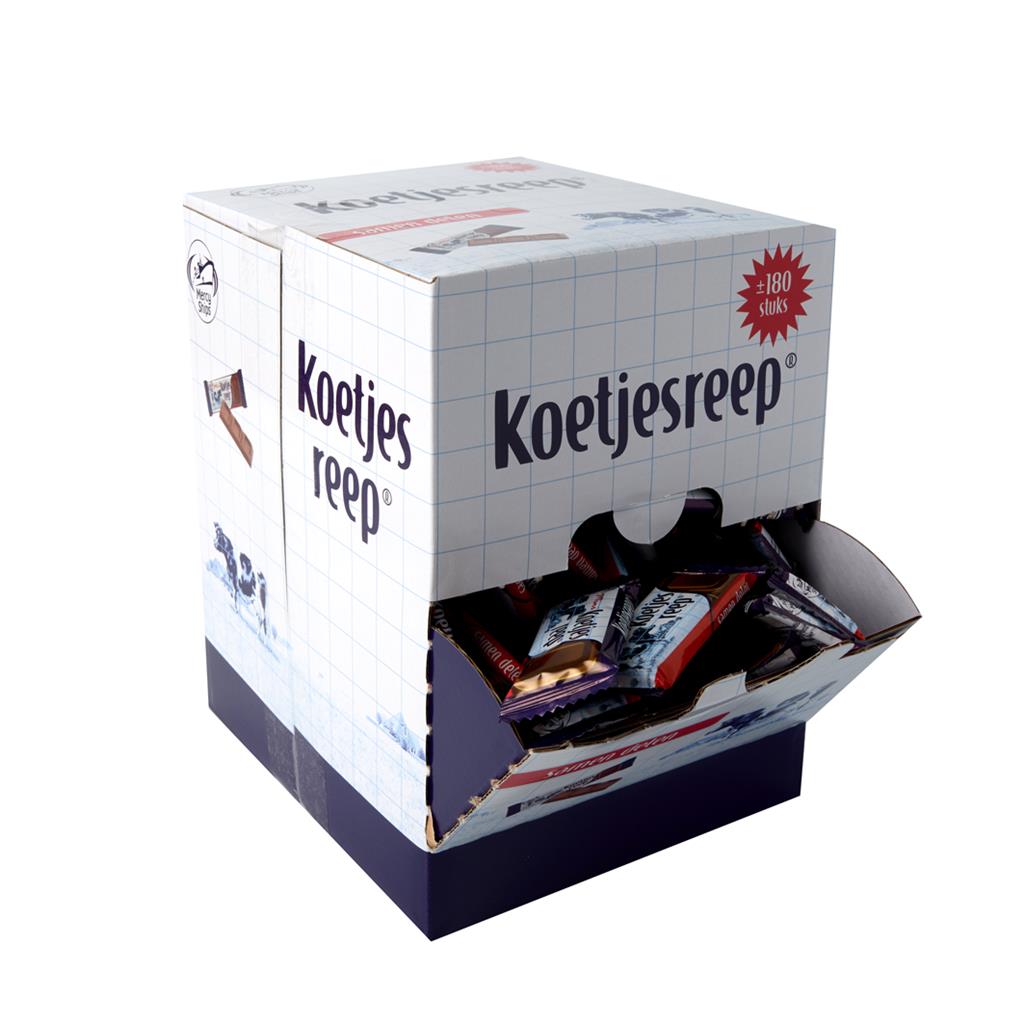 Barres Chocolat Lait 8g Distributeur (180 pièces) - Koetjesreep - 1,44kg