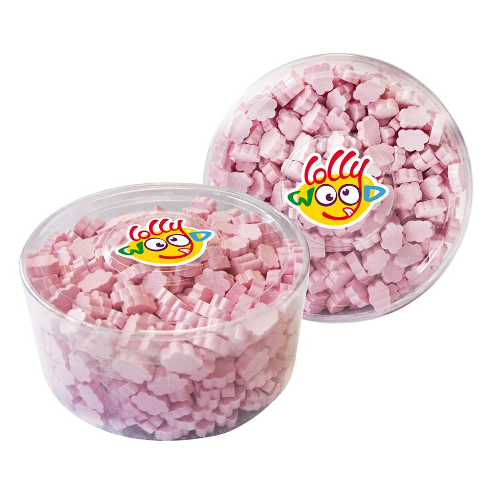 Nuages Dextrose Roses Fraise en tubo - Lollywood - 850g