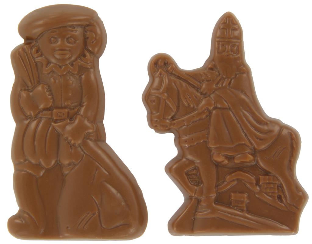 Mini Saint-Nicolas & Père Fouettard Chocolat Lait - Chocola Amore - 2,5kg
