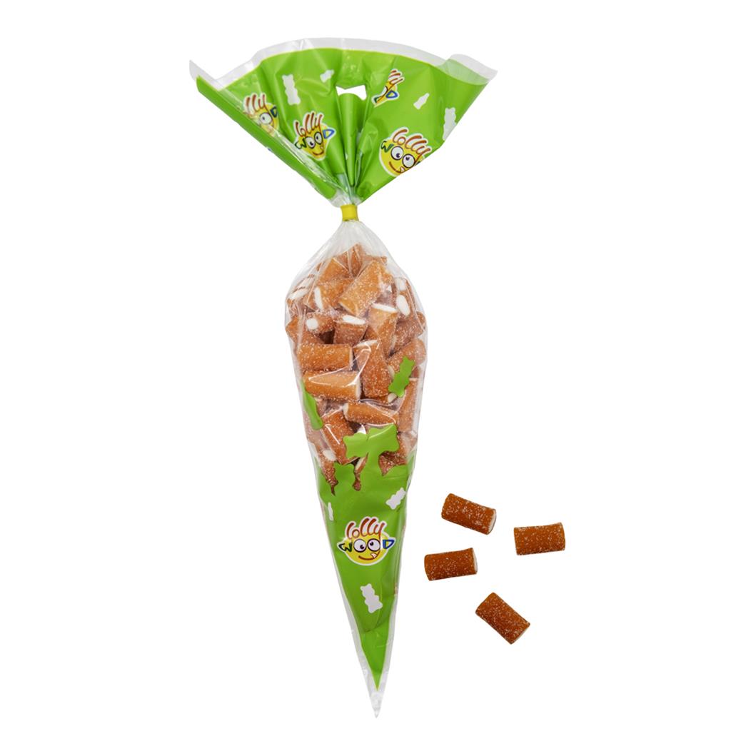 Bâtons Fraise Acides en cornet - Lollywood - 8x300g