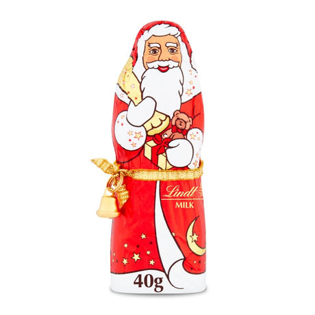 Lindt Santa Christmas Milk Chocolate - Chocolat de Noël - 32 x 40g (1,28kg)
