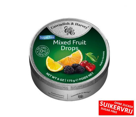 Bonbons Fruits Mix sans sucre - C&H - 9x175g