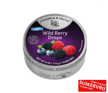 Bonbons Fruits des Bois sans sucre - C&H - 9x175g