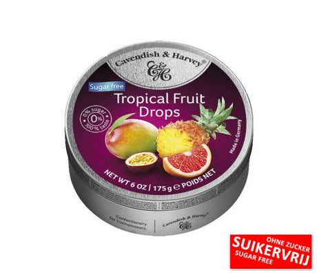 Bonbons Fruits Tropicaux sans sucre - C&H - 9x175g