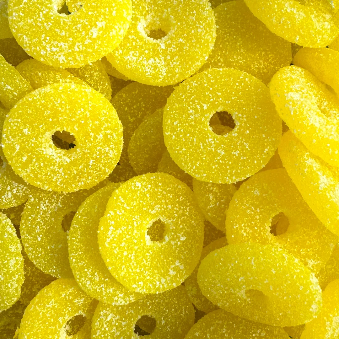 PRECO | Anneaux d'ananas acides - Bonbons Suédois - 4,8kg