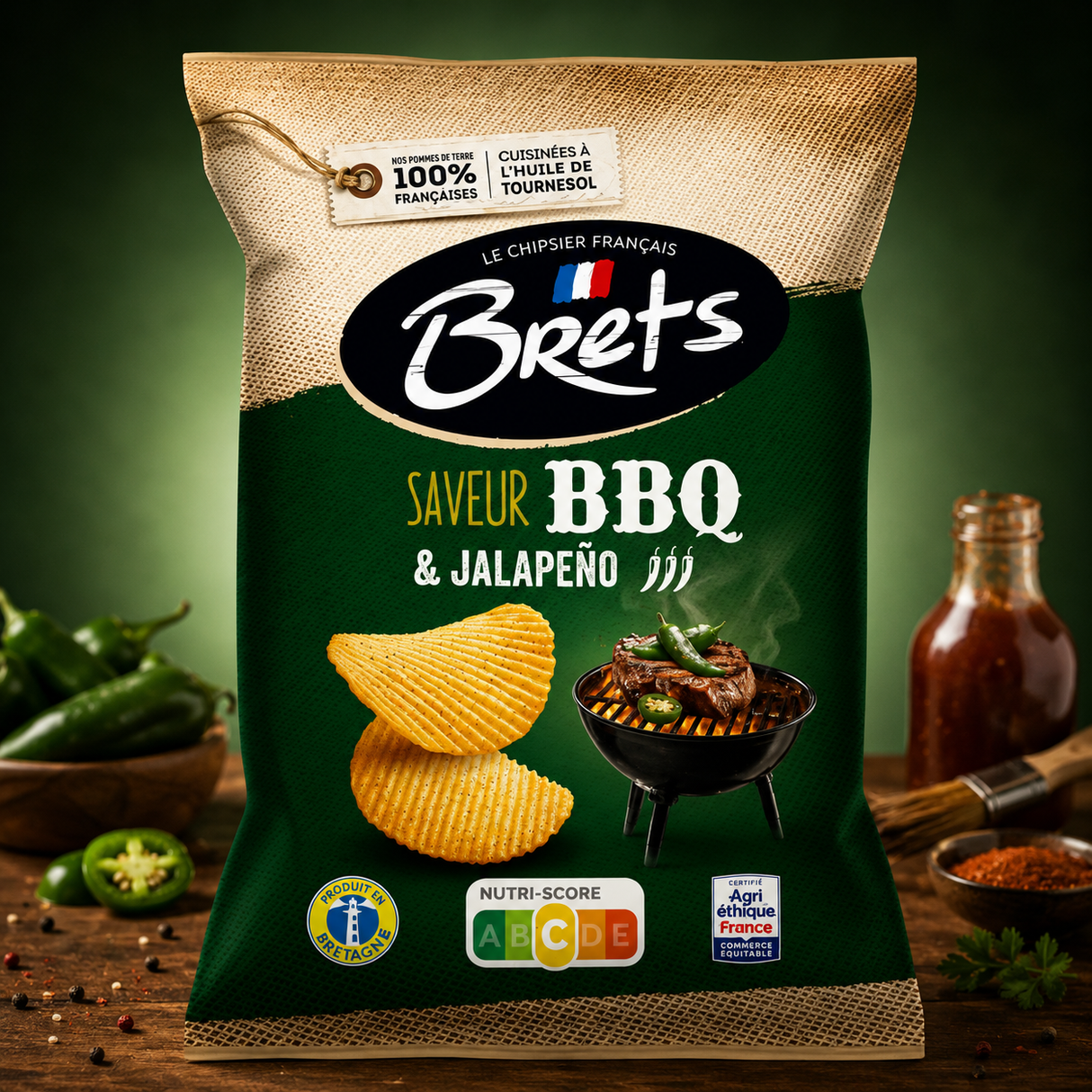 Brets BBQ & Jalapeño 125gx10