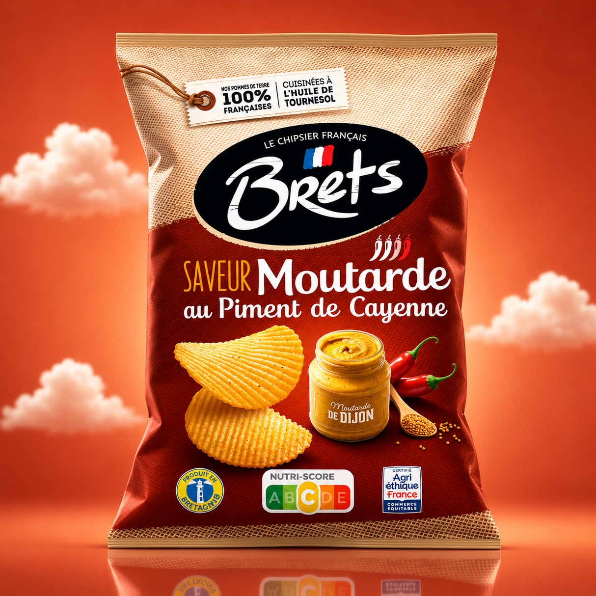 Brets Moutarde au Piment de Cayenne 125gx10