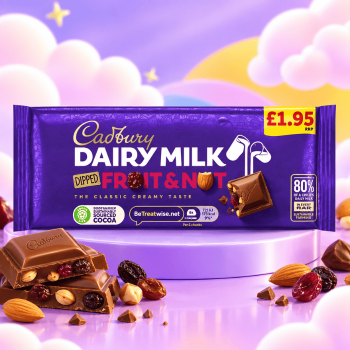 Cadbury Dairy Milk Fruits et Noix - 95g x 22