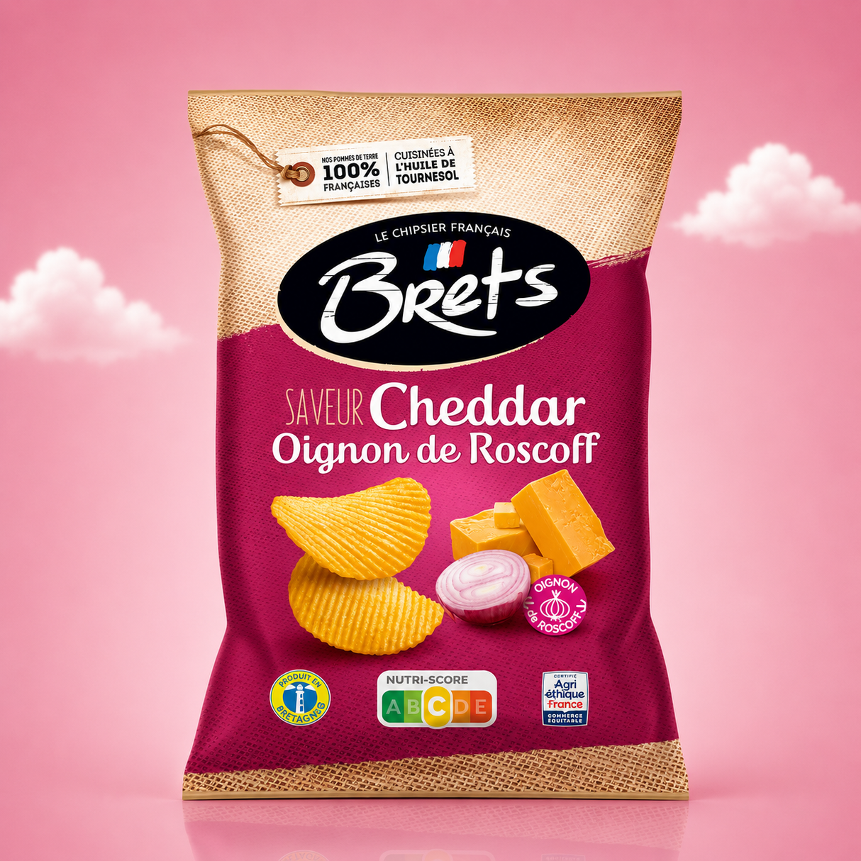 Brets Cheddar Oignon 125gx10