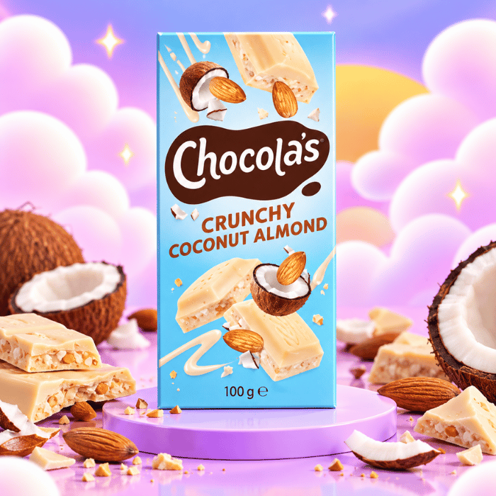 Chocolat Croquant Coco Amande - Chocola's - 100g x 30