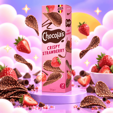 Chocolat Croustillant Fraise - Chocola's - 125g x 12
