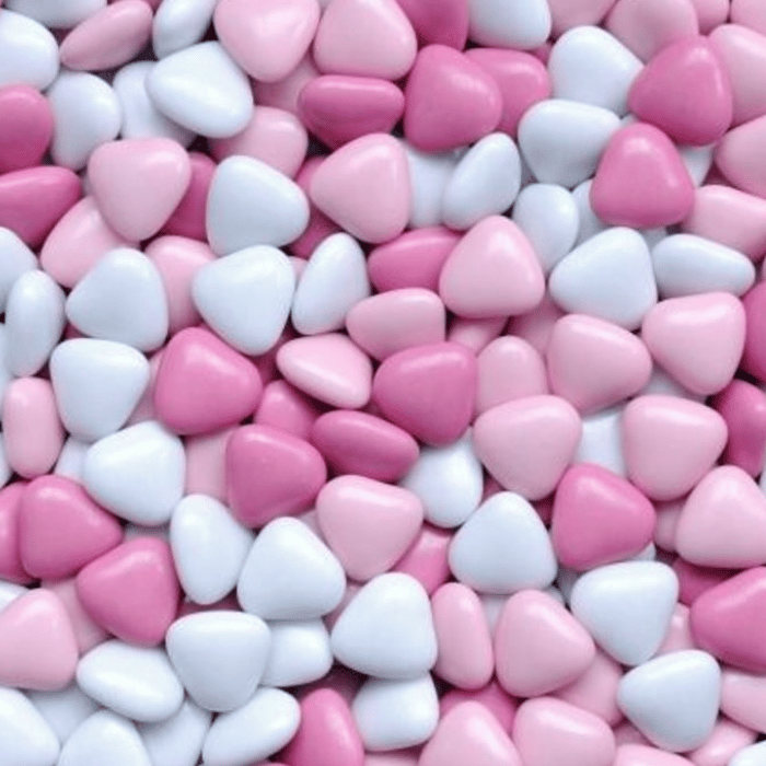 Dragées Coeurs Chocolat Rose et Blanc - 900g
