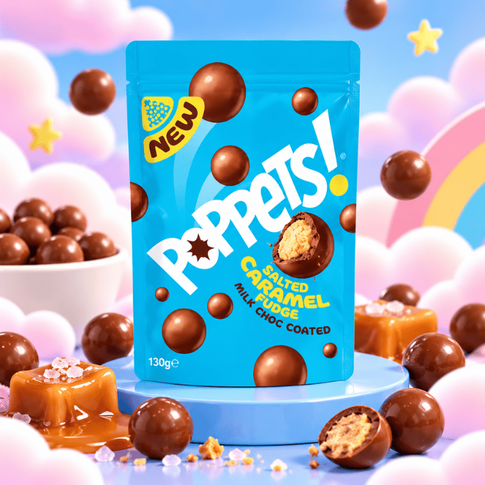 Poppets Fudge Caramel Beurre Salé - 130g x 9