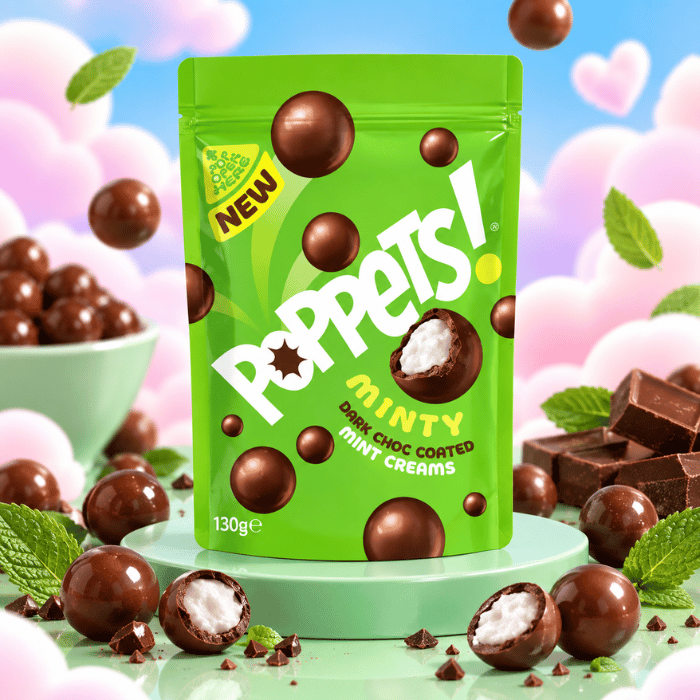 Poppets Menthe au Chocolat Noir - 130g x 9