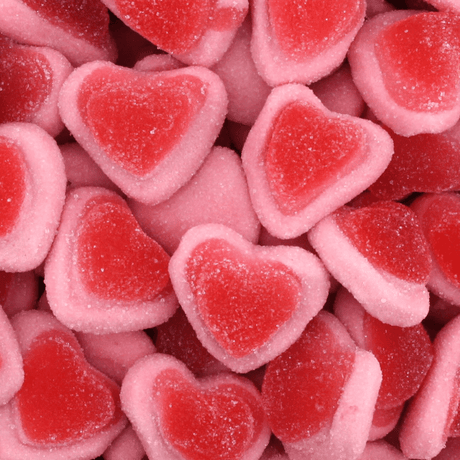 bonbon en forme de coeur à la fraise