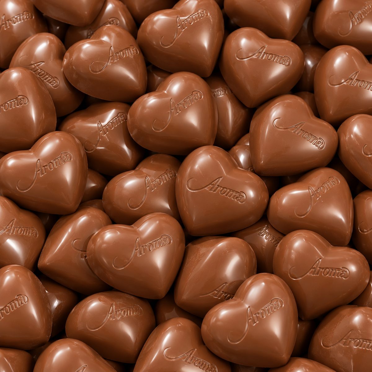 Coeurs en chocolat caramel