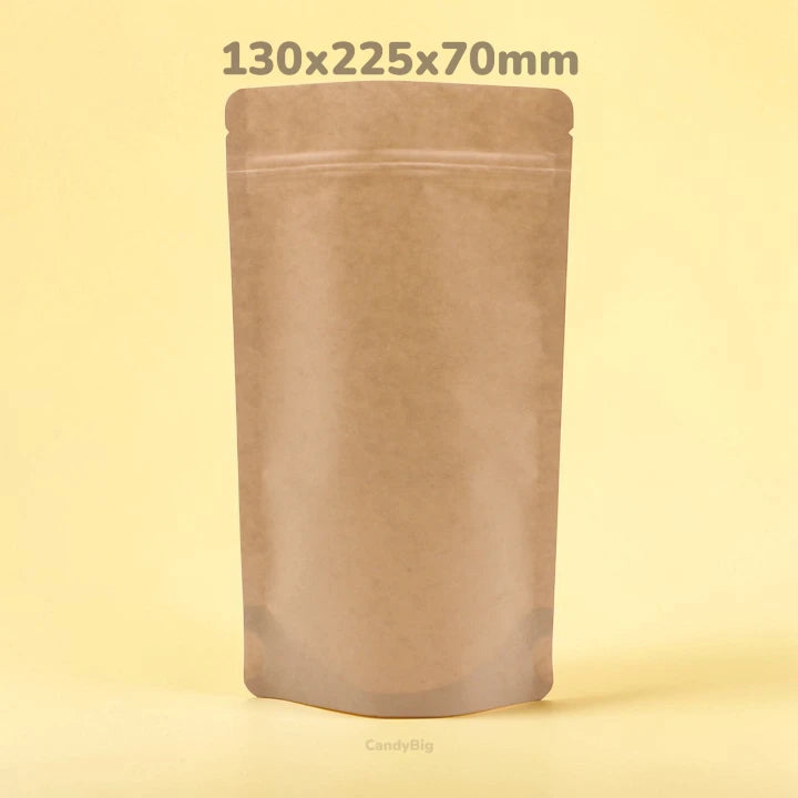 Sachet Doypack en papier kraft 130x225x70mm - 500ml - 1000 pcs