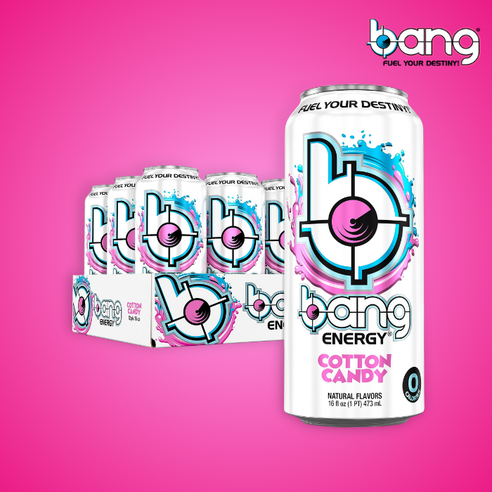 Bang Energy Cotton Candy 12x473ml | Anti-Gaspi (DDM dépassée)
