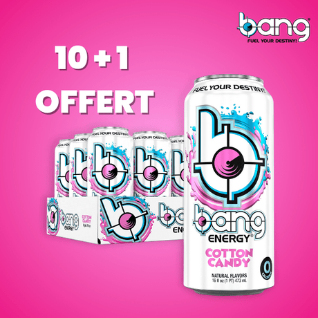 Bang Energy Cotton Candy 12x473ml | Anti-Gaspi (DDM dépassée) 10+1 OFFERT
