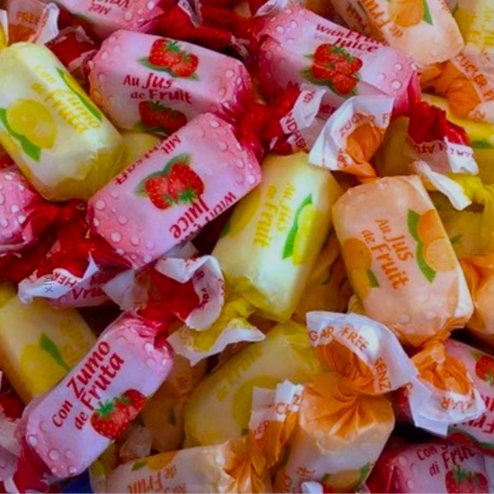 Caramels Jus de Fruits sans sucre - De Bron - 1kg