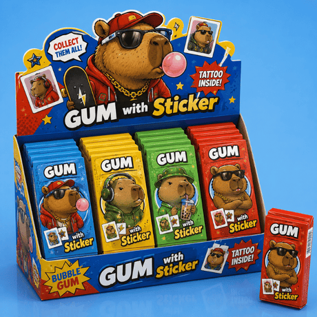 Capybara Gum with Sticker - 18 x 35g