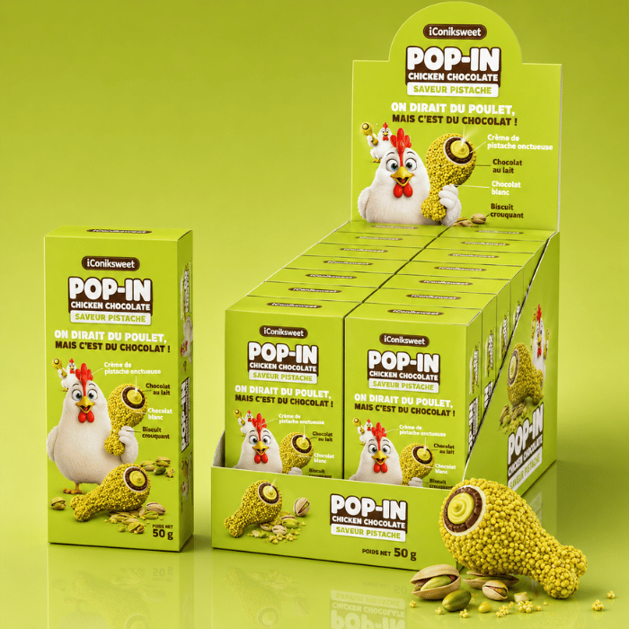 Pop In Pistache | Poulet trompe l'oeil | 12 x 50g