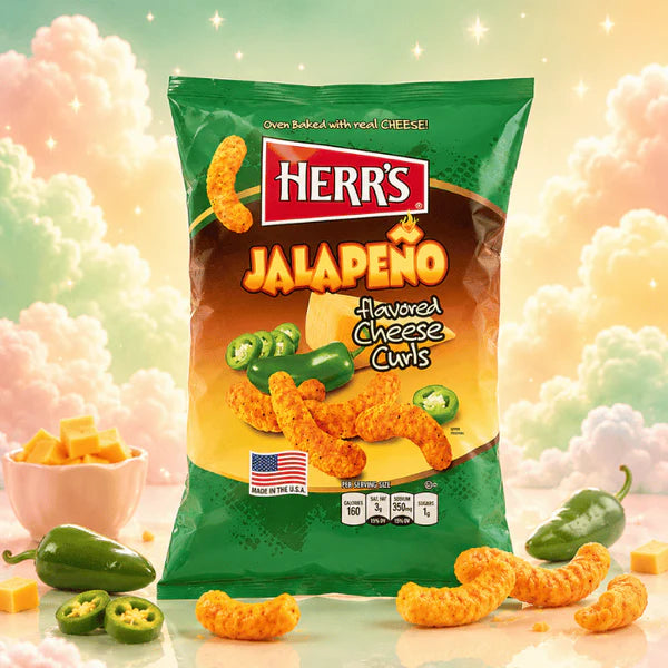 Herr's Jalapeno Cheese Curls 28gx42