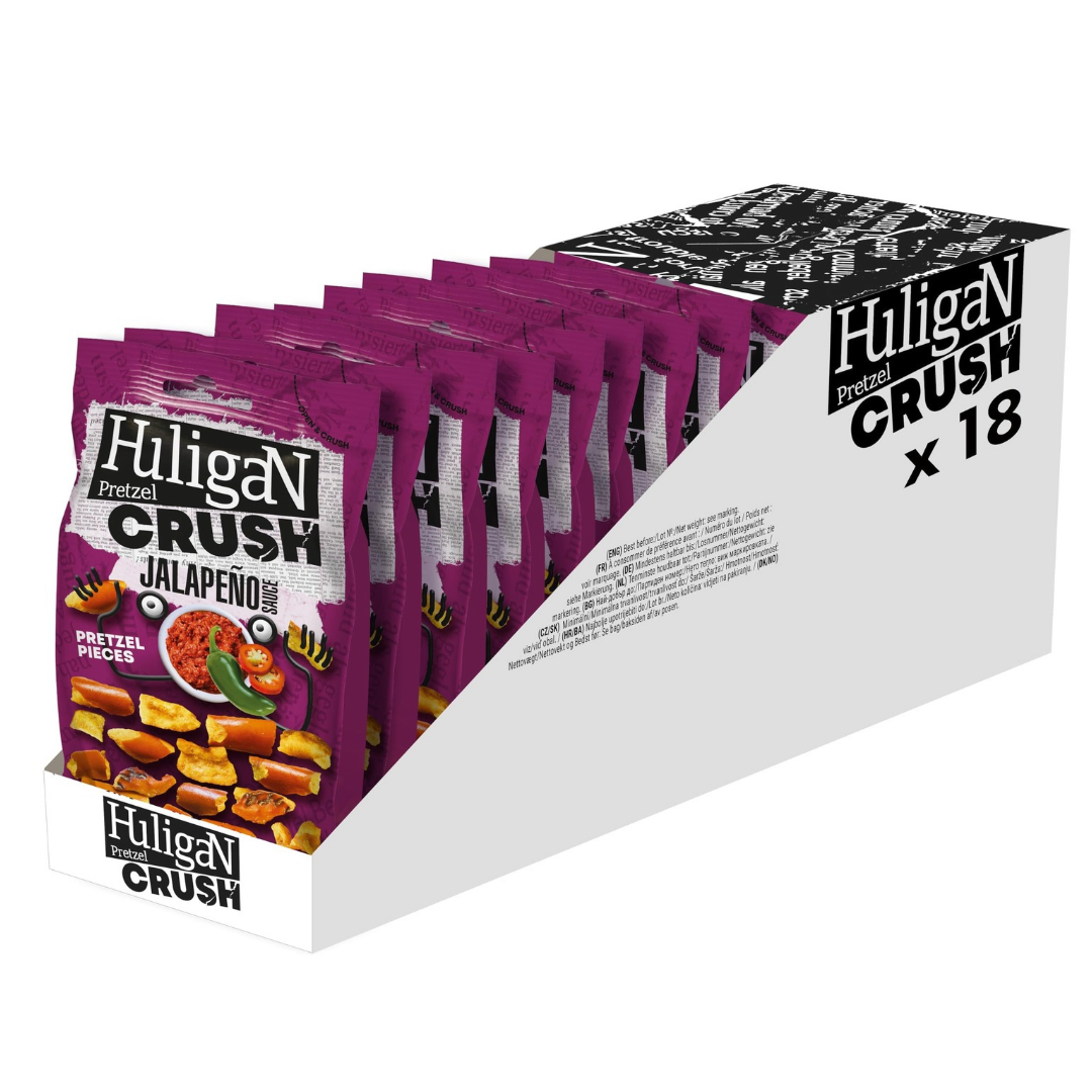 HuligaN Pretzel Crush Jalapeno 18 x 65 g