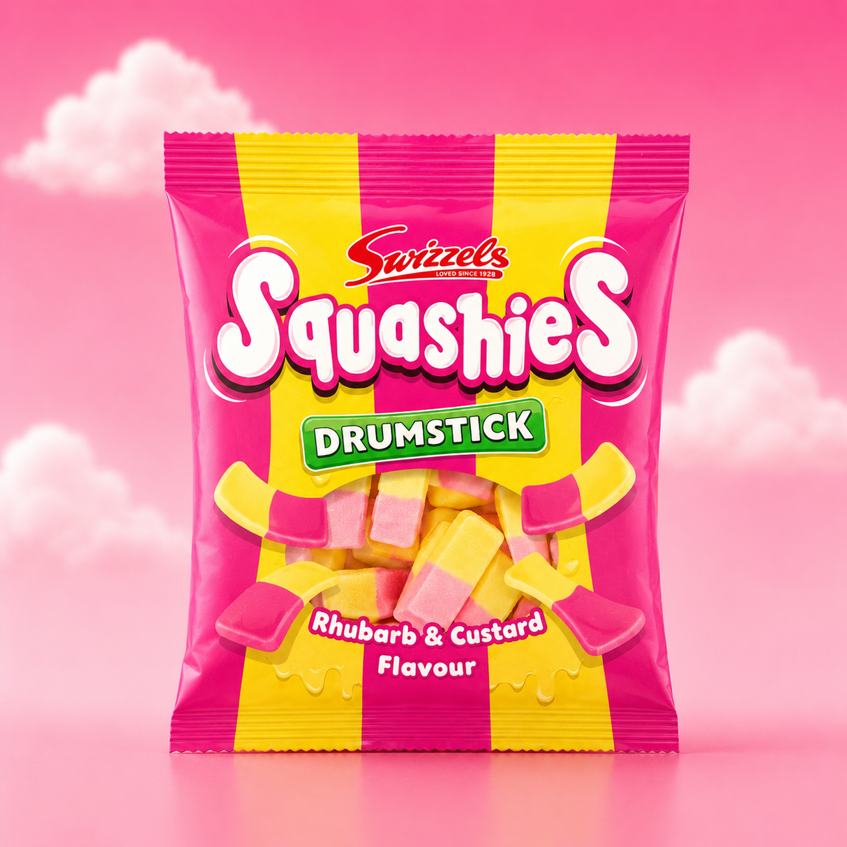 Swizzels Squashies Drumstick - Rhubarb & Custard