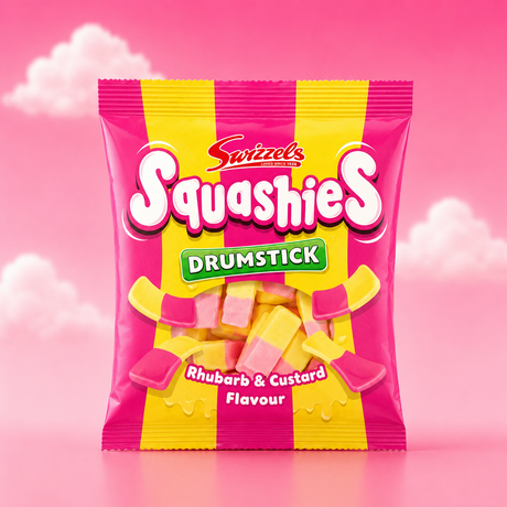 Swizzels Squashies Drumstick - Rhubarb & Custard