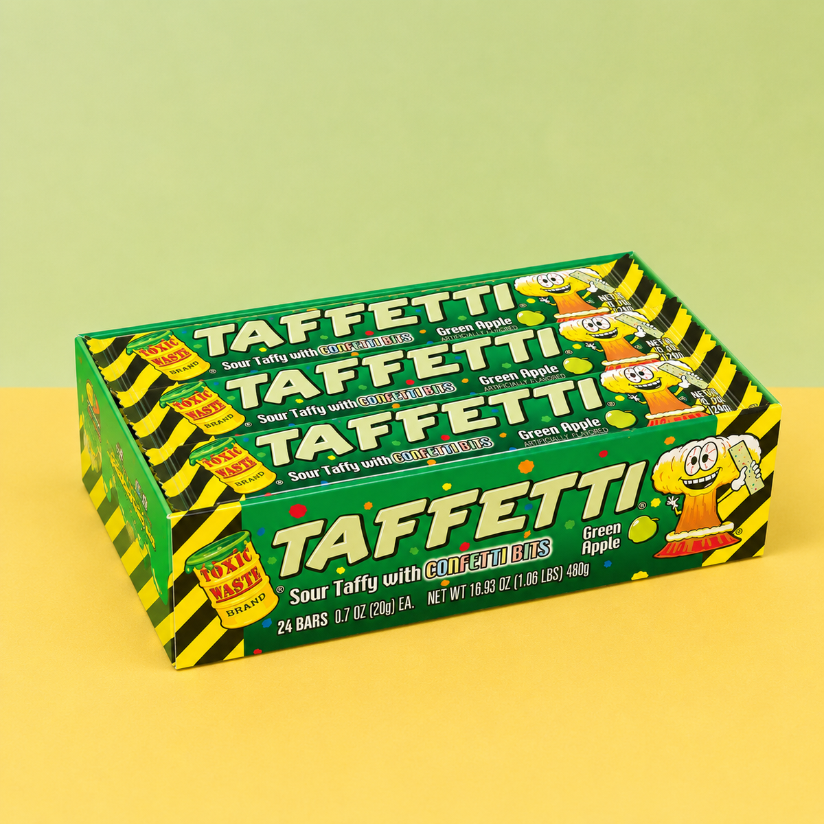 Toxic Waste Taffetti Green Apple